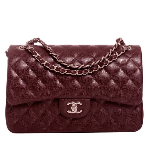 burgundy chanel flap bag